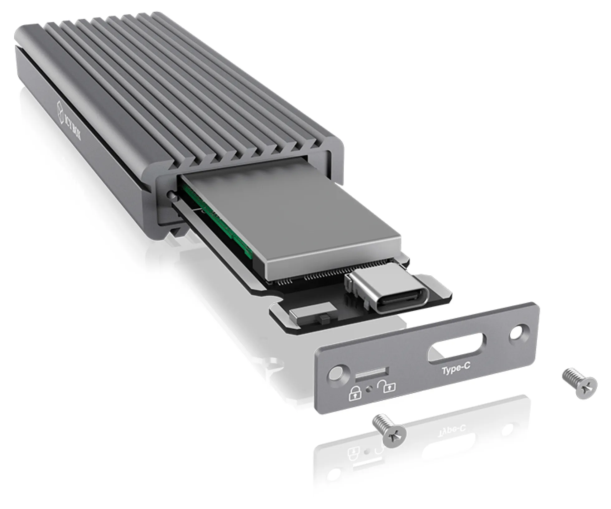 External Type-C™ aluminium enclosure for M.2 NVMe SSD