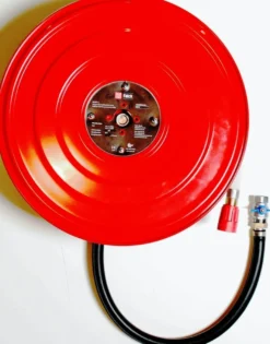 Falck Slangevinde 1, 30 meter, 1", fast/væg, Rød RAL 3000