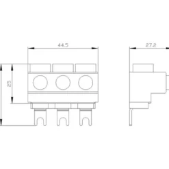 3-faset tilslutningsblok, S0/S00 - Siemens