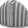 faskinetunnel ende, 1472mm, 2450mm, 738mm
