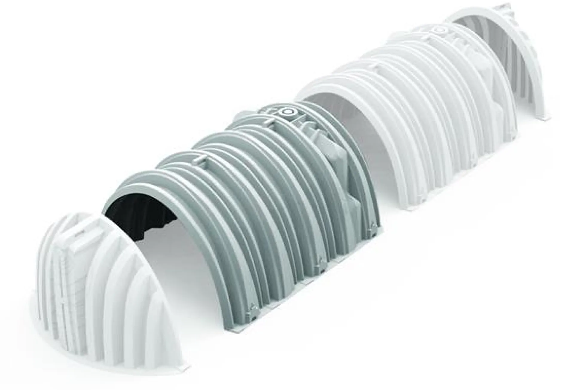 Faskinetunnel midt, 1500 mm, 2450 mm, 2900 mm