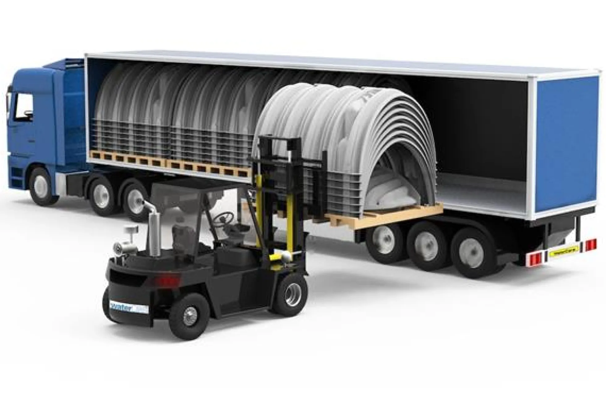 Faskinetunnel midt, 1500 mm, 2450 mm, 2900 mm