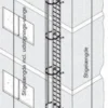 Fast stige i aluminium, 1,96 meter