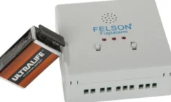 Felson fugtalarm 5030TI, med relæ, inkl. 9V litium batteri