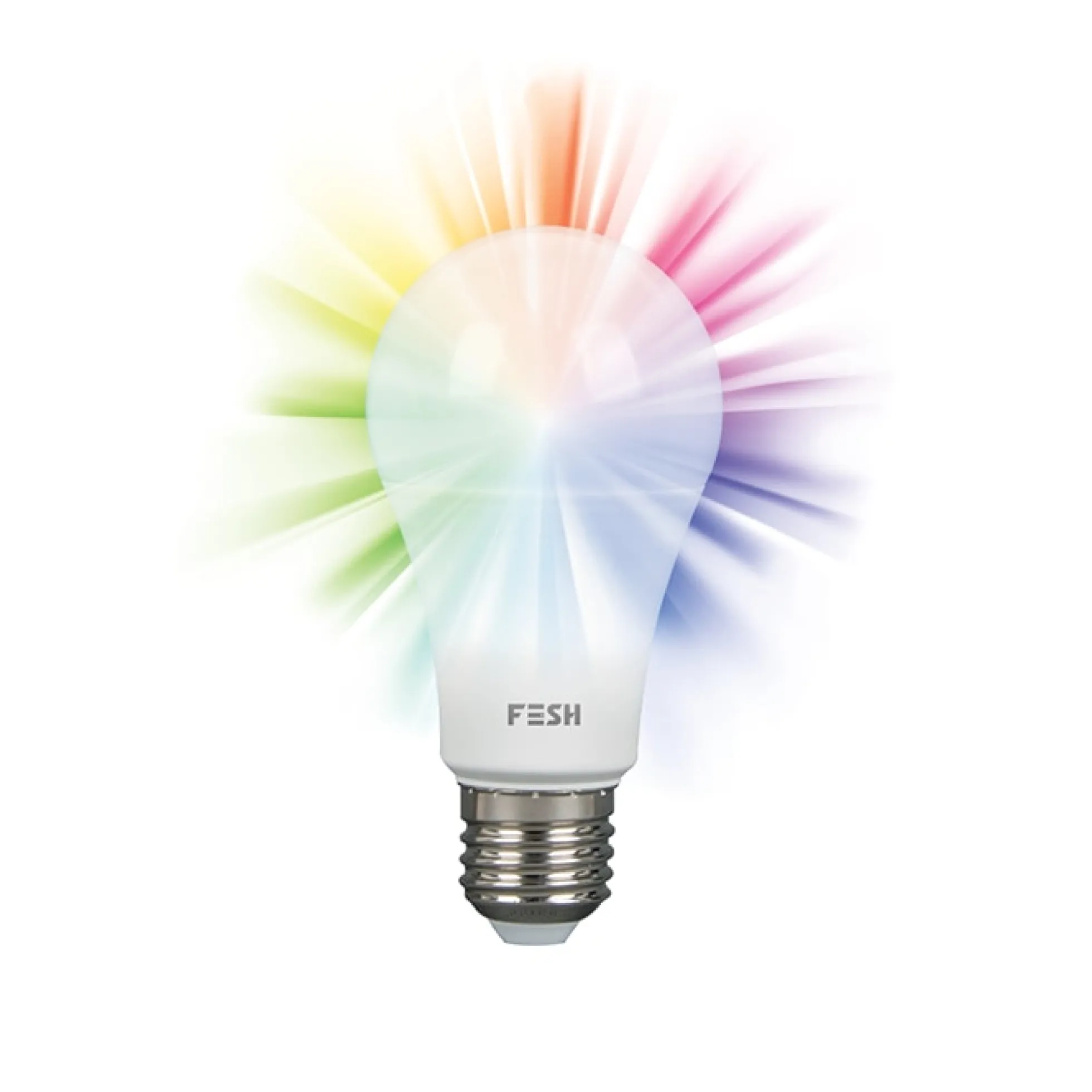 FESH Smart Home LED pære, multicolor, E27, 9W, Ø 60 mm