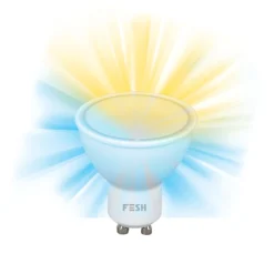 FESH SMART HOME LED Spot, kold/varm GU10 5W, Hvid