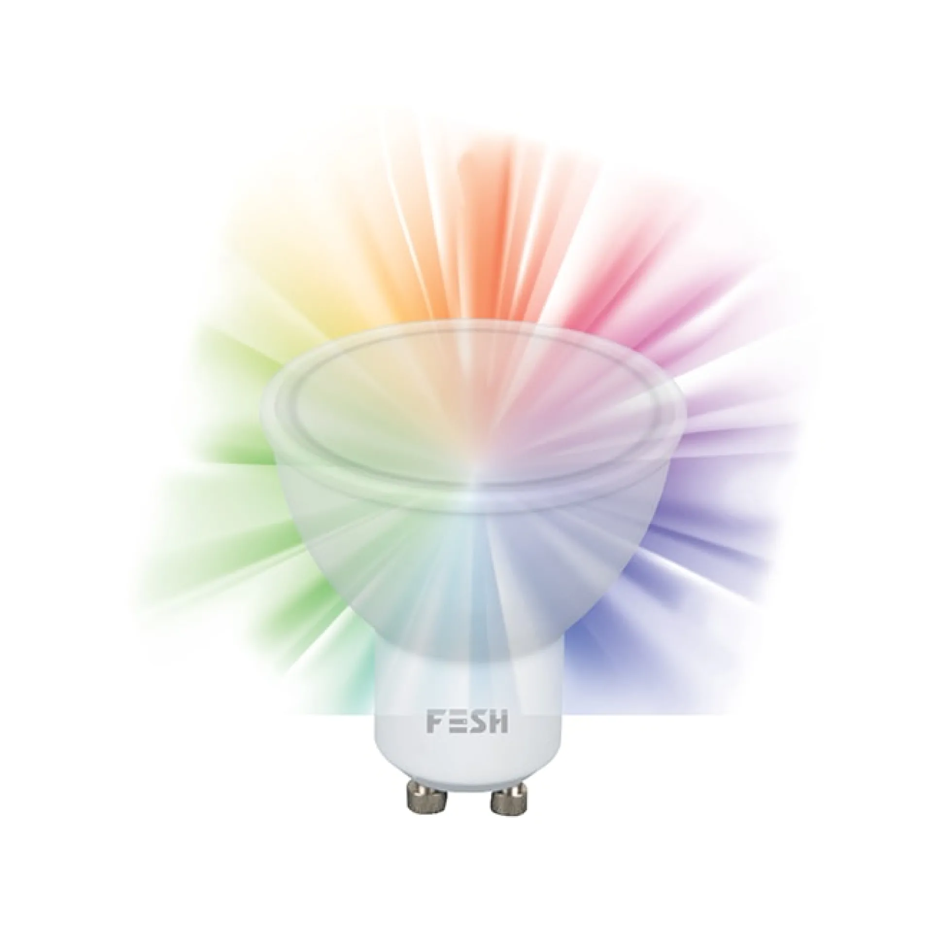 FESH SMART HOME LED Spot, multicolor GU10 5W, 400 lm, 2700-6500 K, hvid