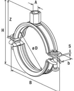 Fischer FRS-L, 38-45 M8/M10 rørbøjle