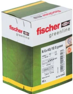 Fischer Hammerfix sømdybel N 6x40 S, Green, mindst 50% bæredygtigt mat. - pk a 45stk