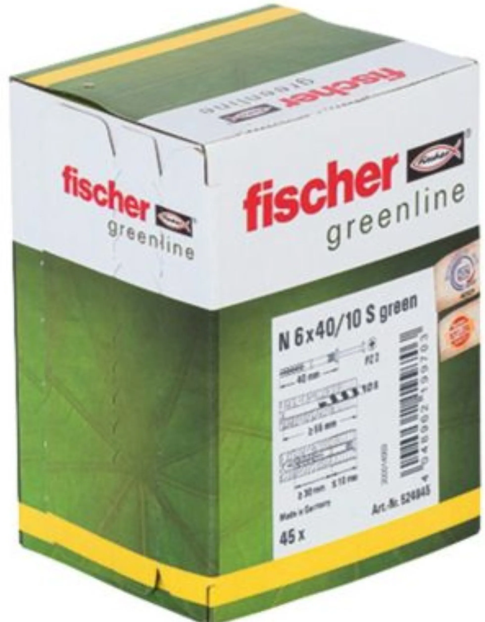 Fischer Hammerfix sømdybel N 6x40 S, Green, mindst 50% bæredygtigt mat. - pk a 45stk