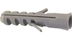 Fischer nylondybdel S12, til 8-10 mm skrue, 12 mm diameter, grå