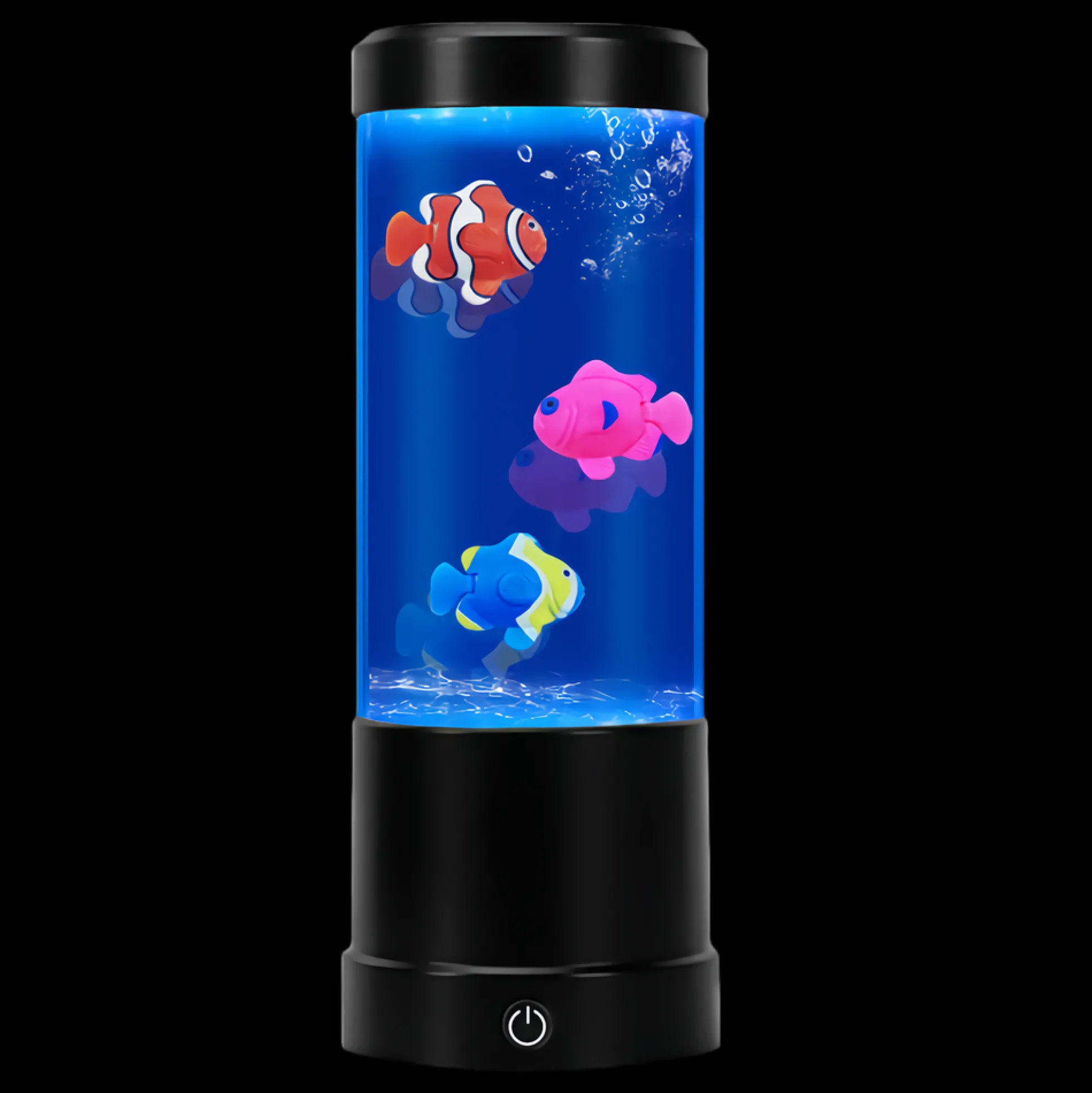 Fiskelampe RGB, bordlampe, 23 cm høj, Ø9 cm