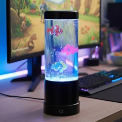 Fiskelampe RGB, bordlampe, 23 cm høj, Ø9 cm