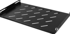 Fixed shelf, 1U, 275mm deep, max 60kg, black