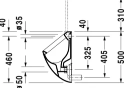 Fizz urinal model til låg med wondergliss, med flue
