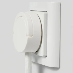Flad stikprop vinkel, schuko mini, hvid - Elworks