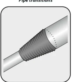 Fleksibelt rør, 50-100 x 480-700 mm, sort