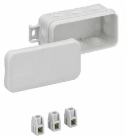Forgreningsdåse 89x43 mm, grå, IP55, halogenfri, MINI 25 - Spelsberg