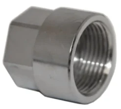 Forkromet messing formmuffe, ½" x ⅜"
