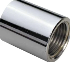 Forkromet messing muffe