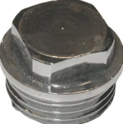 Forkromet messing prop med 4-kant