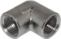 Forkromet messing vinkel 90° m. muffer, ½" x ½" – Øvrige