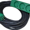 Forlængerledning udendørs m/jord, 230V, 3G1,5 mm², 3-stikdåse - 10 meter