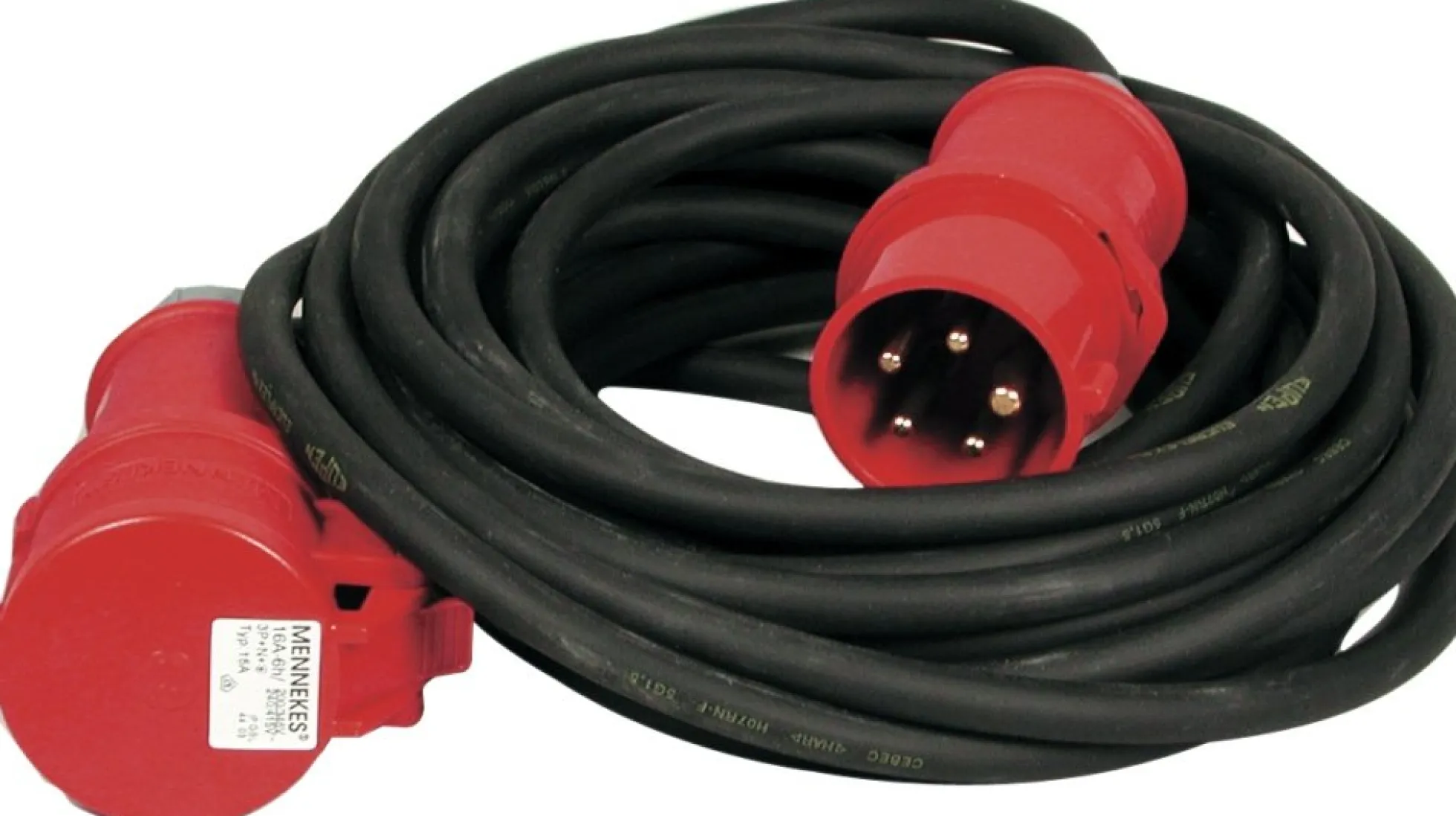 Forlængerledning udendørs m/jord, 400V, 5G1,5 mm², CEE - 10 meter