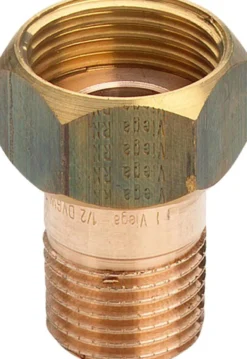 Forskruning m. omløber, Rødgods Silicum Bronze - 1.1/4" x 1"