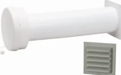 Friskluftventil F80, komplet, grå