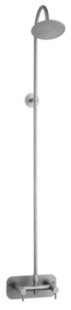 Frostline Udendørsbruser EQI 5050, 300-550mm, rustfrit stål, væghængt, 2 grebs