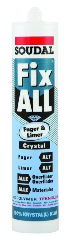 Fugemasse Fix All Crystal, 290 ml, FDA godkendt