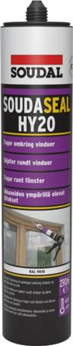Fugemasse HY20 SMX, 290ml, RAL 9010 - Soudal