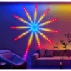 Fyrværkeri LED strip, 5V USB, bluetooth app styring