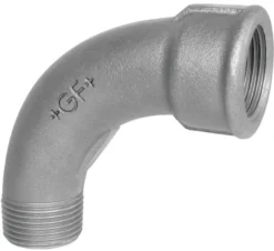 Galvaniseret lang bøjning 90° m. mf/np