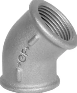 Galvaniseret vinkel 45° m. mf/mf