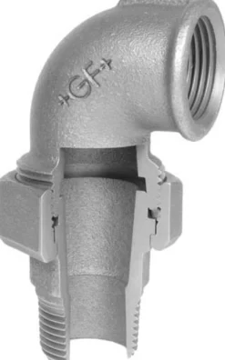 Galvaniseret vinkel union 90° m. mf/np