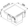 Garbo 45-2 affaldsspand, 2 rum, 1x18l + 1x12l - Franke