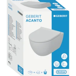 Geberit Acanto væghængt toilet, TurboFlush, KeraTect, inkl. softclose sæde