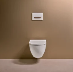 Geberit Acanto væghængt toilet med sæde, uden skyllekant, Turboflush, Soft-Close