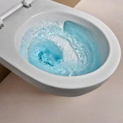 Geberit Acanto væghængt toilet med sæde, uden skyllekant, Turboflush, Soft-Close