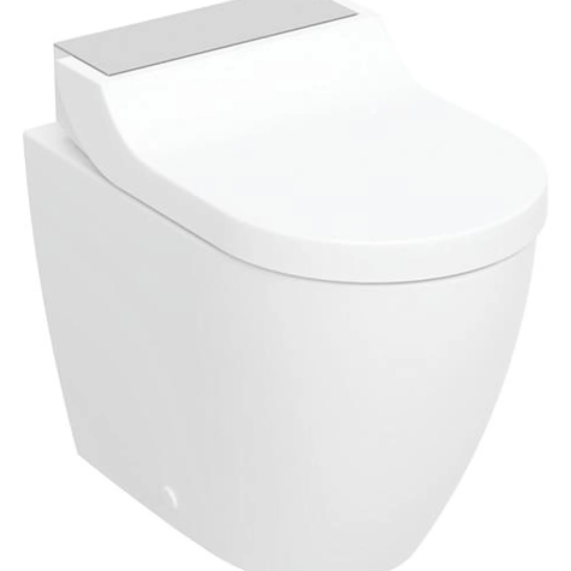 Geberit Aqc Tuma Comfort gulvstående douchetoilet, rustfri stål