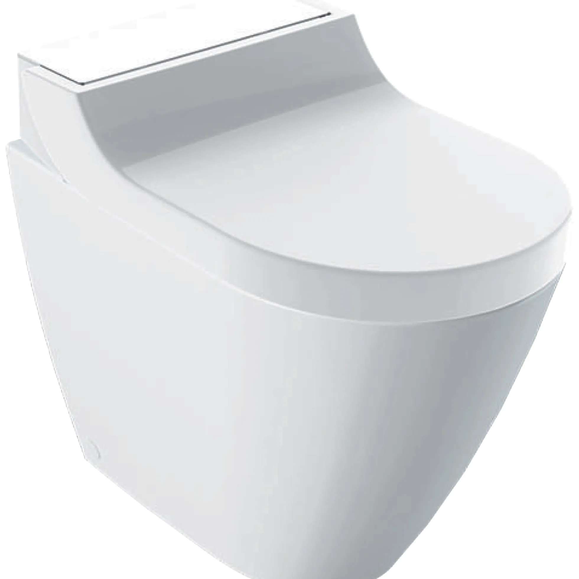Geberit Aqc Tuma Comfort gulvstående douchetoilet, rustfri stål
