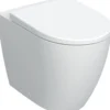 Geberit iCon gulvstående toilet Rimfree med sæde, Alpin-hvid/Mat
