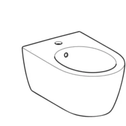Geberit iCon hængebidet, 355x530x300 mm, hanehul midt, uden armatur, porcelæn KeraTect