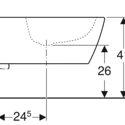 Geberit iCon Square hængebidet, 350 x 540 x 260 mm, hvid