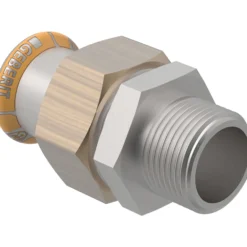 Geberit Mapress Therm union, udvendigt gevind, muffe/nippel