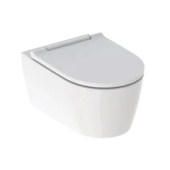 Geberit One Rimfree Toiletskål, væghængt, TurboFlush, hvid, inkl. toiletsæde