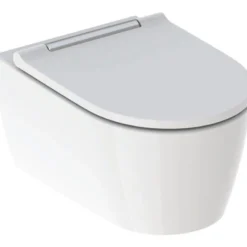 Geberit One Rimfree Toiletskål, Krom Kant, Inkl. Toiletsæde