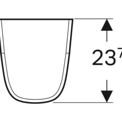 Geberit Renova Compact halvsøjle, 315 x 215 x 237 mm, hvid